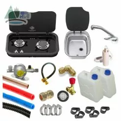 Thetford Argent Sink & Topline 165 Hob Campervan Conversion Kit 1 -Kitchen And Bathroom Equip Shop 165 argent silver bh 77017.1628164932
