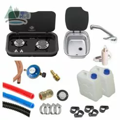 Thetford Argent Sink & Topline 165 Hob Campervan Conversion Kit 1 -Kitchen And Bathroom Equip Shop 165 argent silver gaz 33631.1628164929