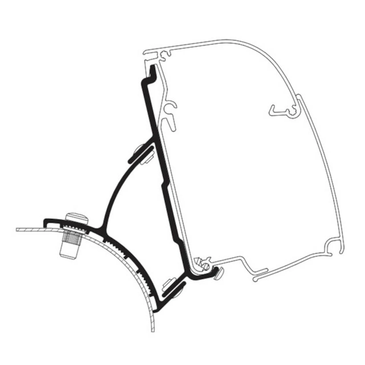 Thule Awning Bracket Adapter Kit For Omnistor 4200 Awning On VW T5 - T6 3 Thule Awning Bracket Adapter Kit For Omnistor 4200 Awning On VW T5 - T6