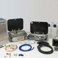 Dometic-Smev 8005 Sink & Smev 8002 Campervan Caravan Motorhome Conversion Kit 2 -Kitchen And Bathroom Equip Shop Con Kit 2 8005 BLK CD 88252.1536137649