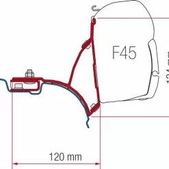 Fiamma F45 VW T5 T6 Transporter Minivan Awning Bracket Kit