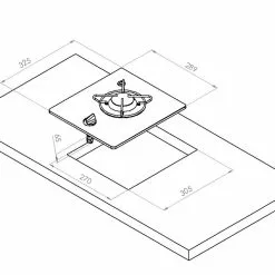 Navy Load Built In Glass Hob Single Burner NL.20000 -Kitchen And Bathroom Equip Shop NL.20000 D 33668.1676148555