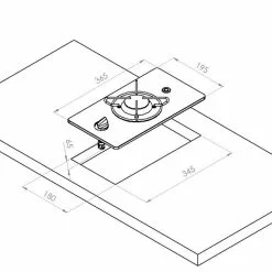 Navy Load Built In Glass Hob Single Burner NL.20011 -Kitchen And Bathroom Equip Shop NL.20011 D 36716.1676234220