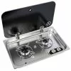 Navy Load Built In Stainless Steel Double Burner Hob With Glass Lid NL.21002 -Kitchen And Bathroom Equip Shop NL.21002 50030.1676738243
