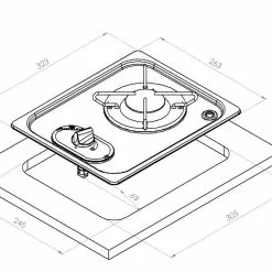 Navy Load Stainless Steel Single Burner Hob NL.22000 -Kitchen And Bathroom Equip Shop NL.22000 1 57007.1676751656