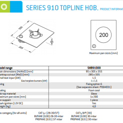 Thetford Topline 910 Single Burner Campervan Motorhome Caravan Hob -Kitchen And Bathroom Equip Shop Single burner hob 83321.1517400060