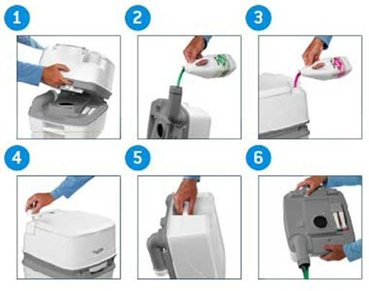 Thetford Porta Potti Portable Camping Toilet Chemicals Triple Pack 4 Thetford Porta Potti Portable Camping Toilet Chemicals Triple Pack - Image 2