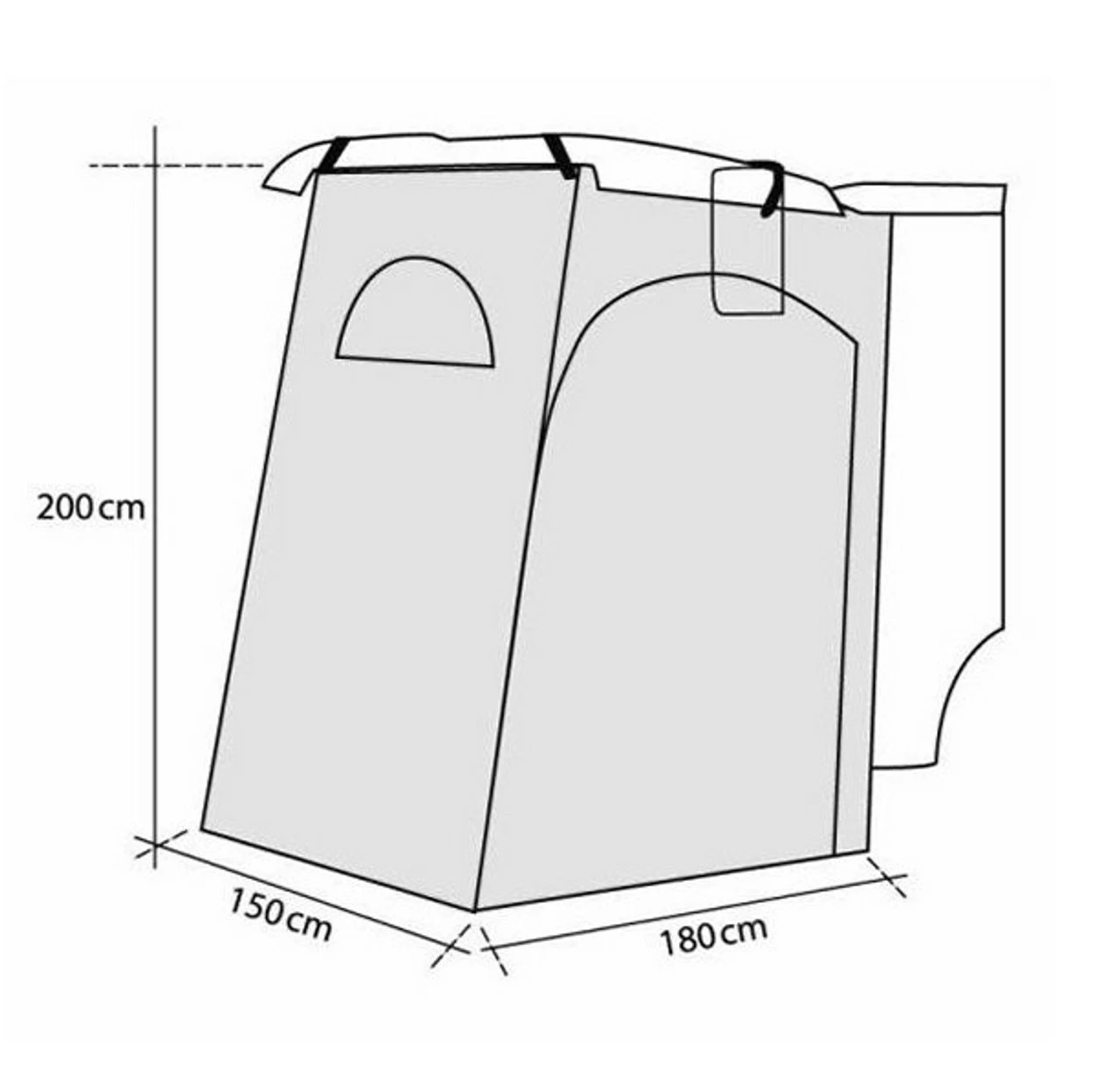 Reimo Fritz-2 Tailgate Tent For VW T5 T6 And Similar Camper Vans 6 Reimo Fritz-2 Tailgate Tent For VW T5 T6 And Similar Camper Vans - Image 4