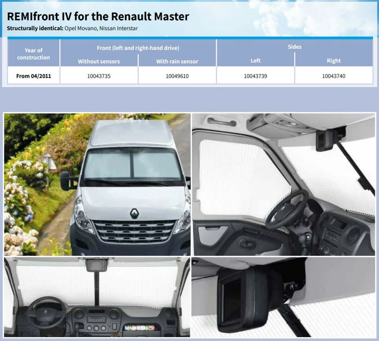 Remis Campervan Window Cab Blinds For Master & Movano 5 Remis Campervan Window Cab Blinds For Master & Movano - Image 4