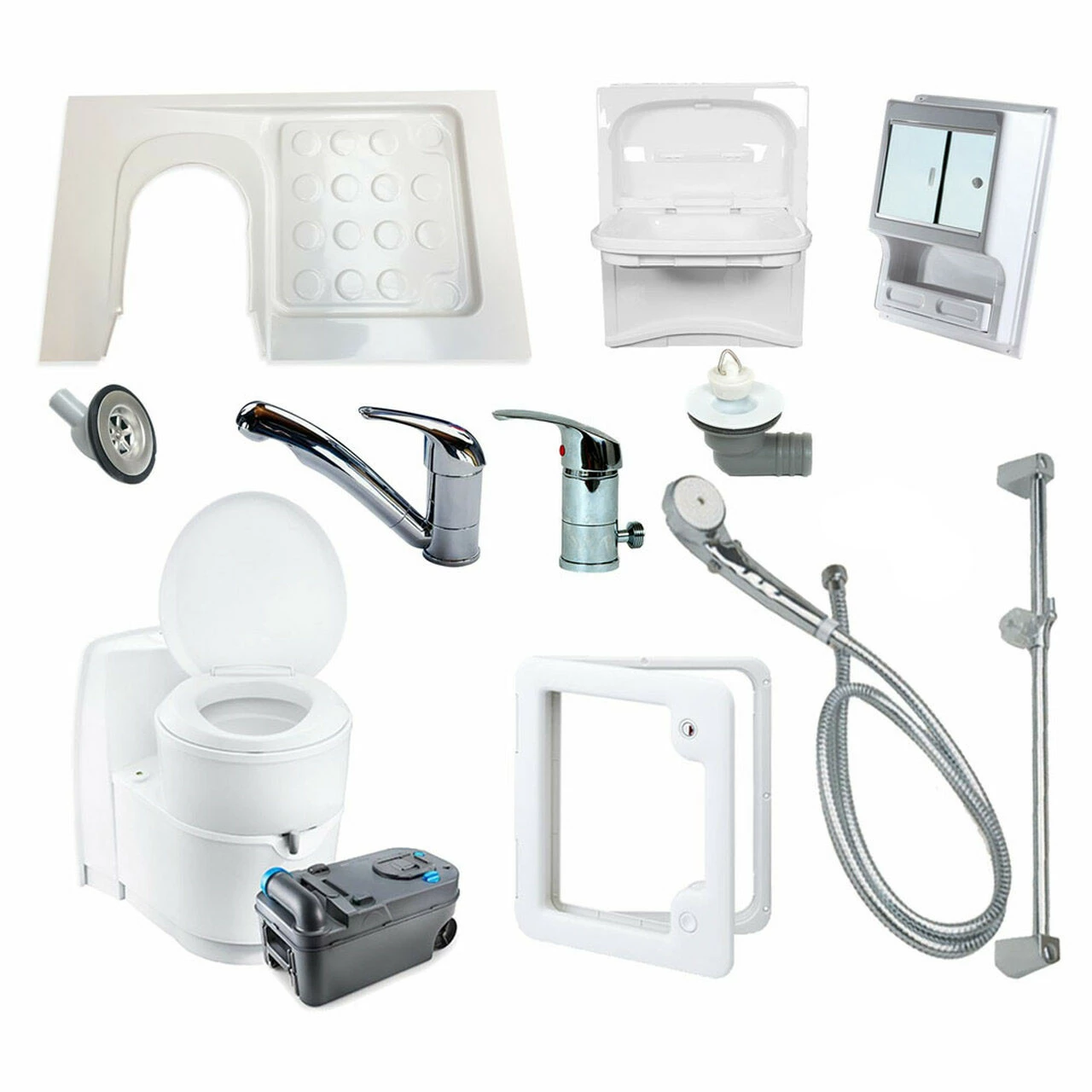 JLS Shower And Bathroom Kit - Toilet, Shower, Sink And Tray Kit For Campervan Conversions 3 JLS Shower And Bathroom Kit - Toilet, Shower, Sink And Tray Kit For Campervan Conversions
