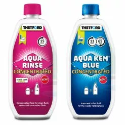 Thetford Aqua Kem Porta Potti Pink & Green Eco Friendly Concentrate Chemical Duo Pack -Kitchen And Bathroom Equip Shop thetford aqua kem rinse concentrate pink blue duo twin pack 98814.1574162336