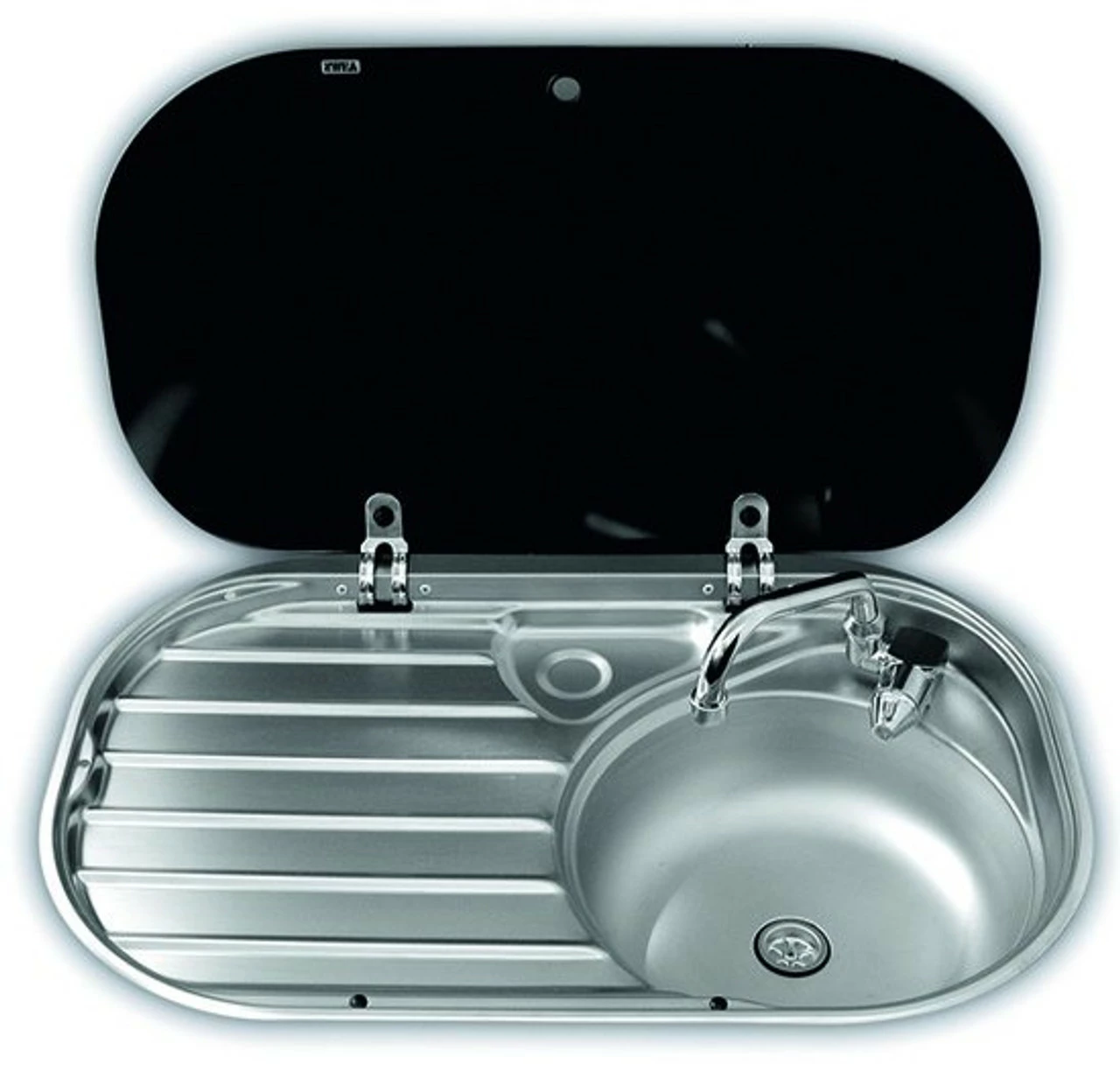 Dometic-Smev VA8306R Caravan Motorhome Sink With Glass Lid 3 Dometic-Smev VA8306R Caravan Motorhome Sink With Glass Lid