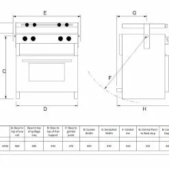 JLS Voyager 4500 Oven, Grill And Hob For Caravans Motorhome Campervans And Marine -Kitchen And Bathroom Equip Shop voyager2 45061.1586015085